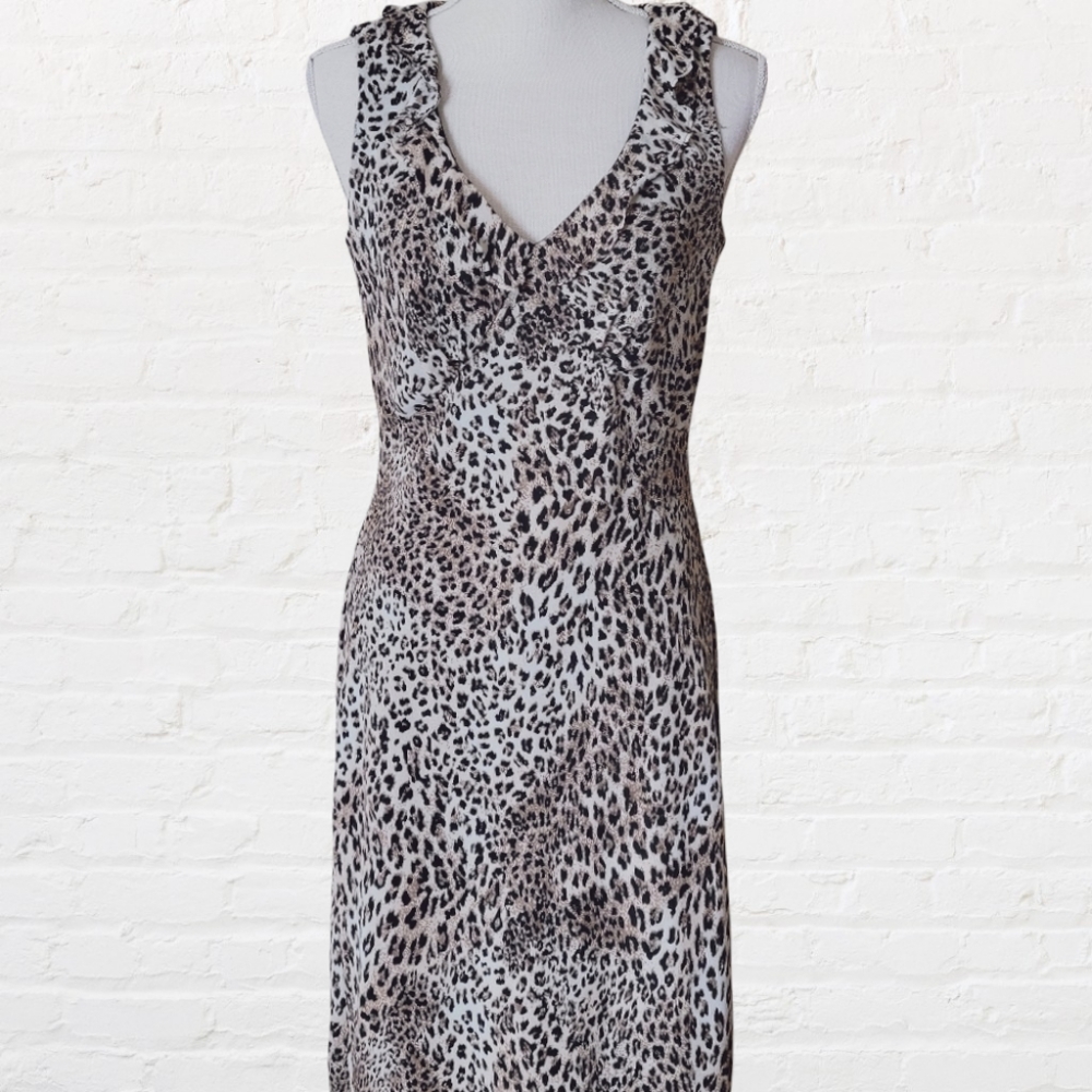 Sheri Martin leopard sheath dress size 8